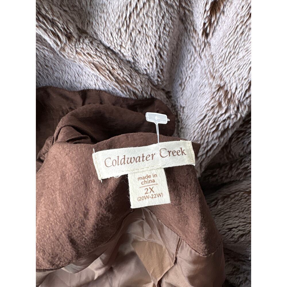 Brown Cinched Waist Sleeveless Utility Vest – English Countryside Womens 2Z - Picture 2 of 9